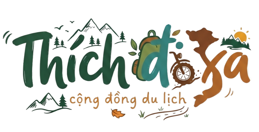 Logo Thích Đi Xa - Khám phá vẻ đẹp Việt Nam